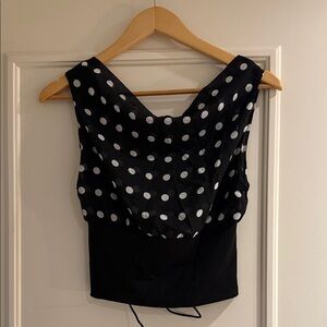 Polka Dot Sleeveless Top